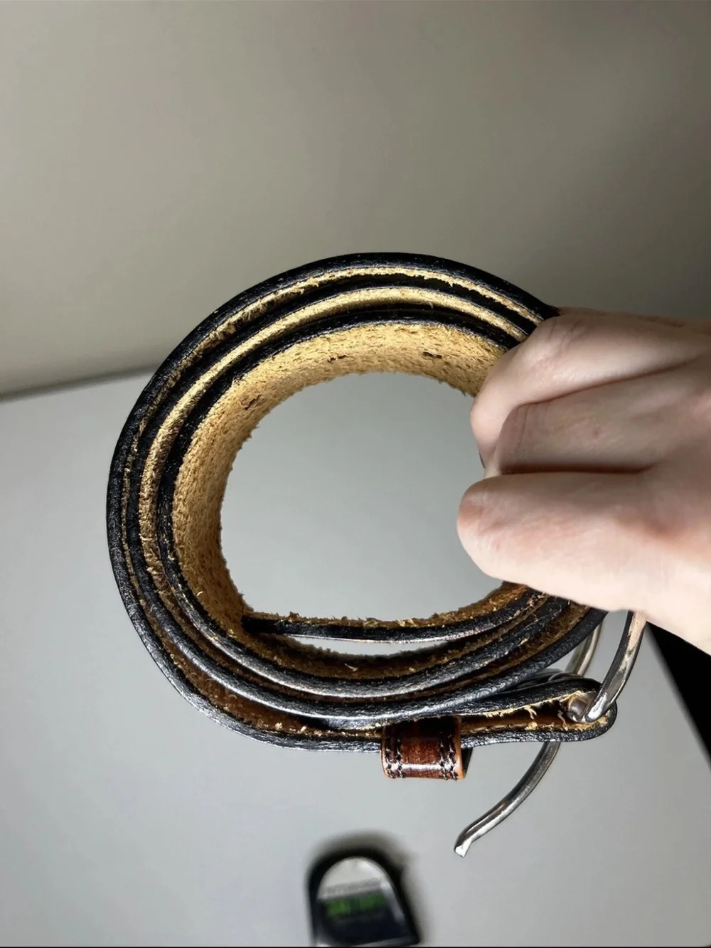 Dun Dee Western Leather Hatband Hand Stamped  Red/Brown W/Buckle Size34